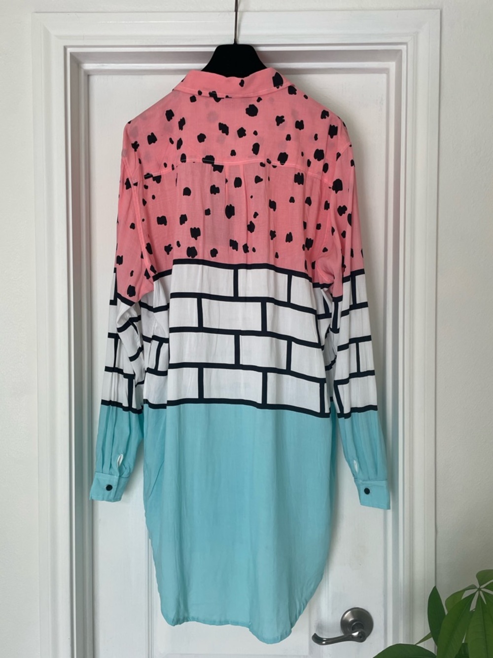 Lazy Oaf scribble brick shirt tunic NWT M/L - Picture 5 of 15